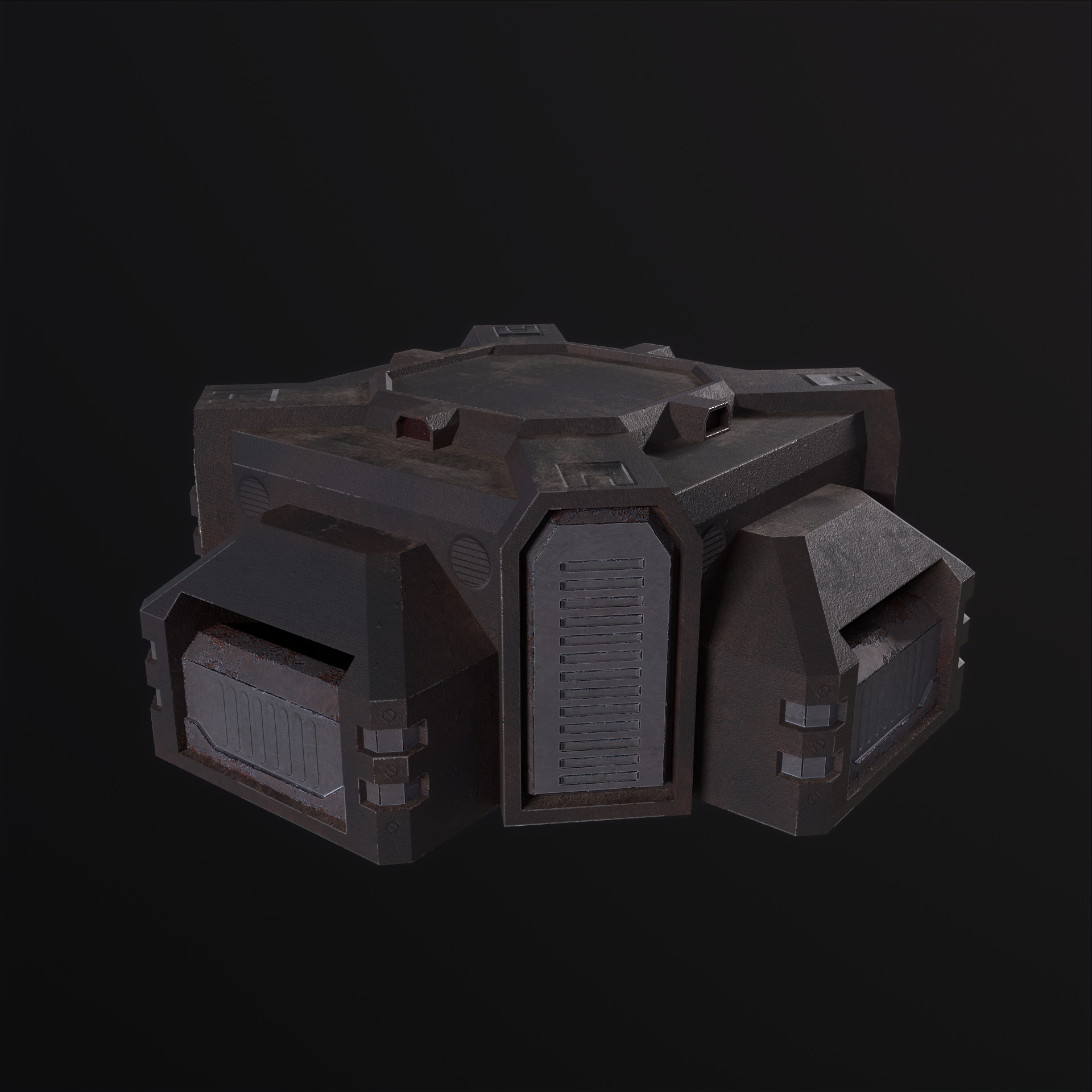 Pillbox-Bunker PBR Low-poly 3D model_12
