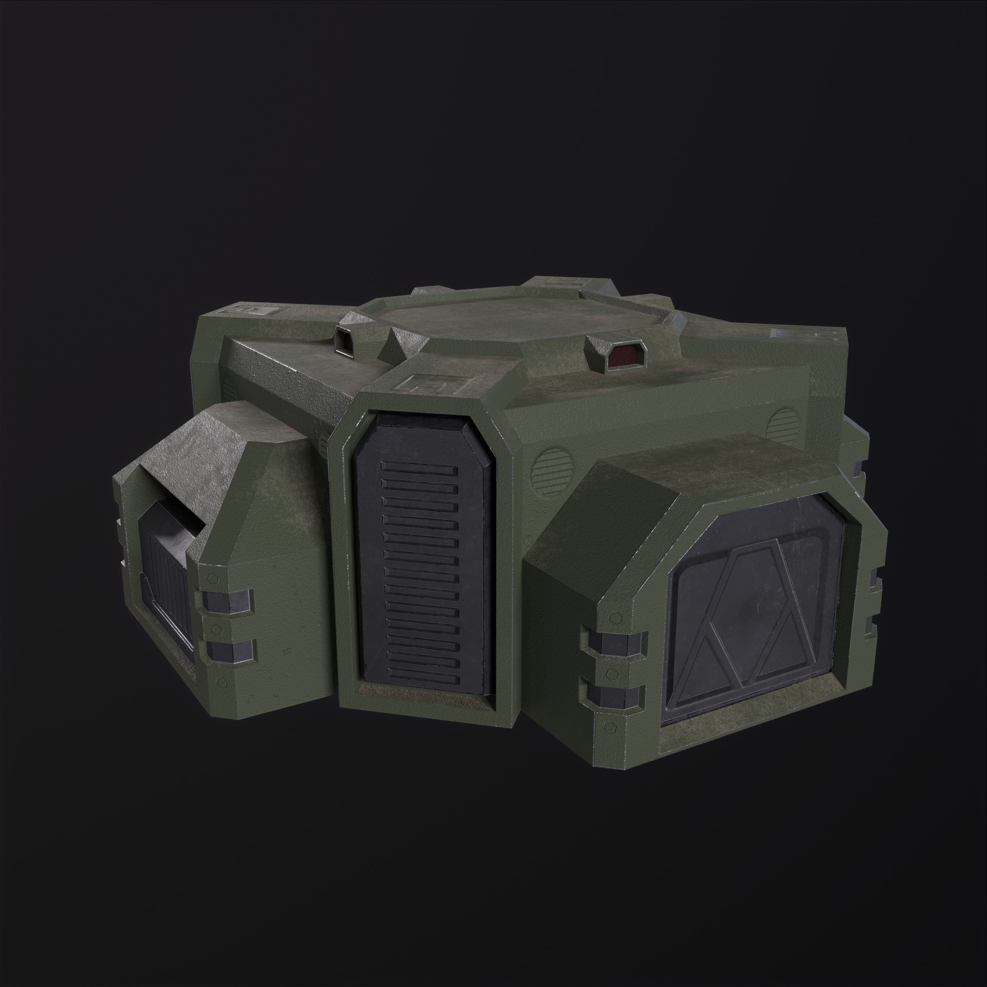 Pillbox-Bunker PBR Low-poly 3D model_4
