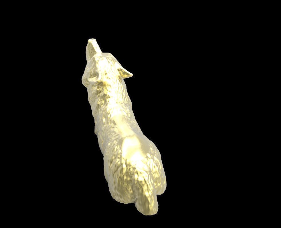 Howling Wolf Torso 3D print model_6