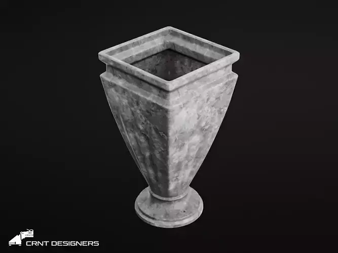 Square Garden Urn 3D model