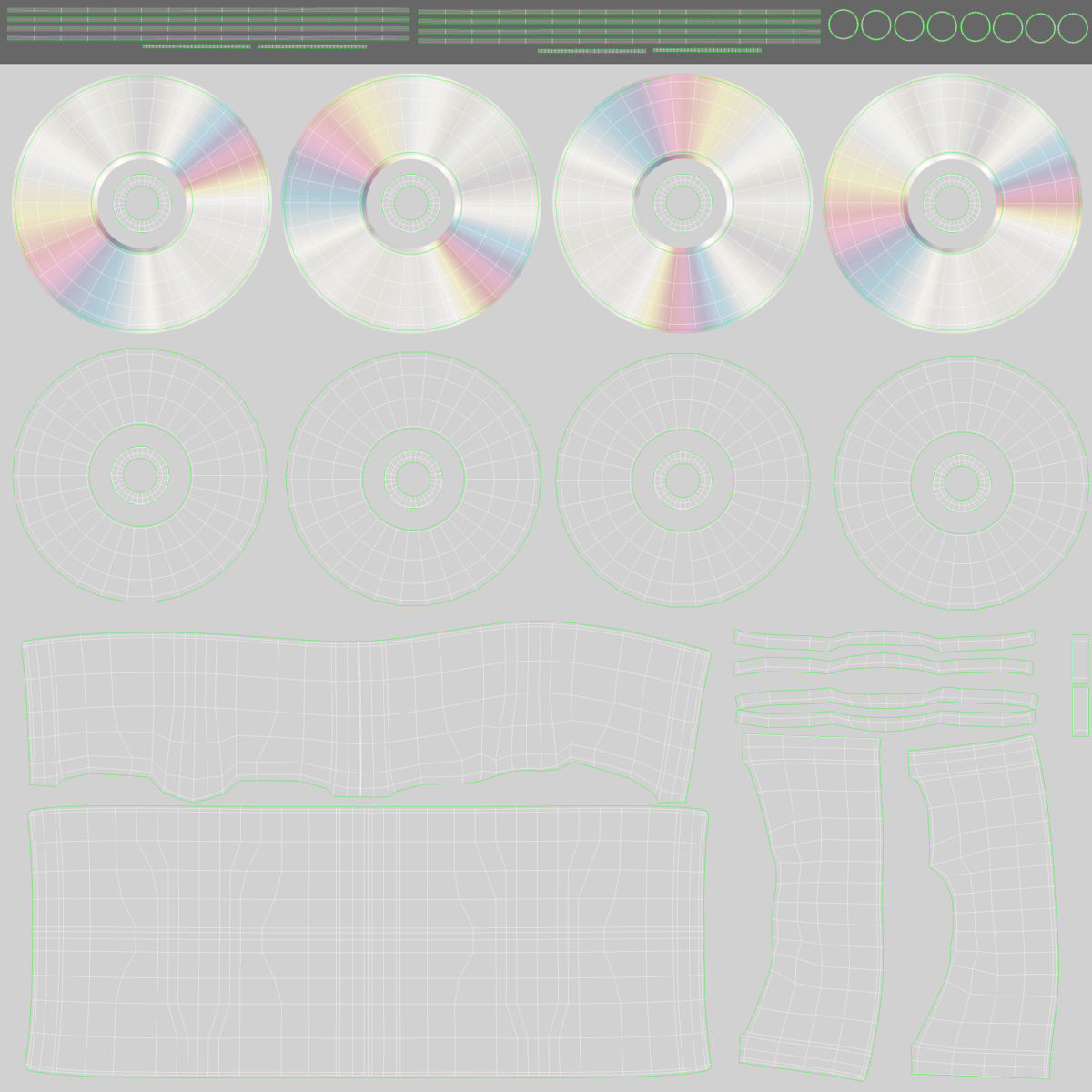 CD and Paper Cover Low-poly 3D model_8