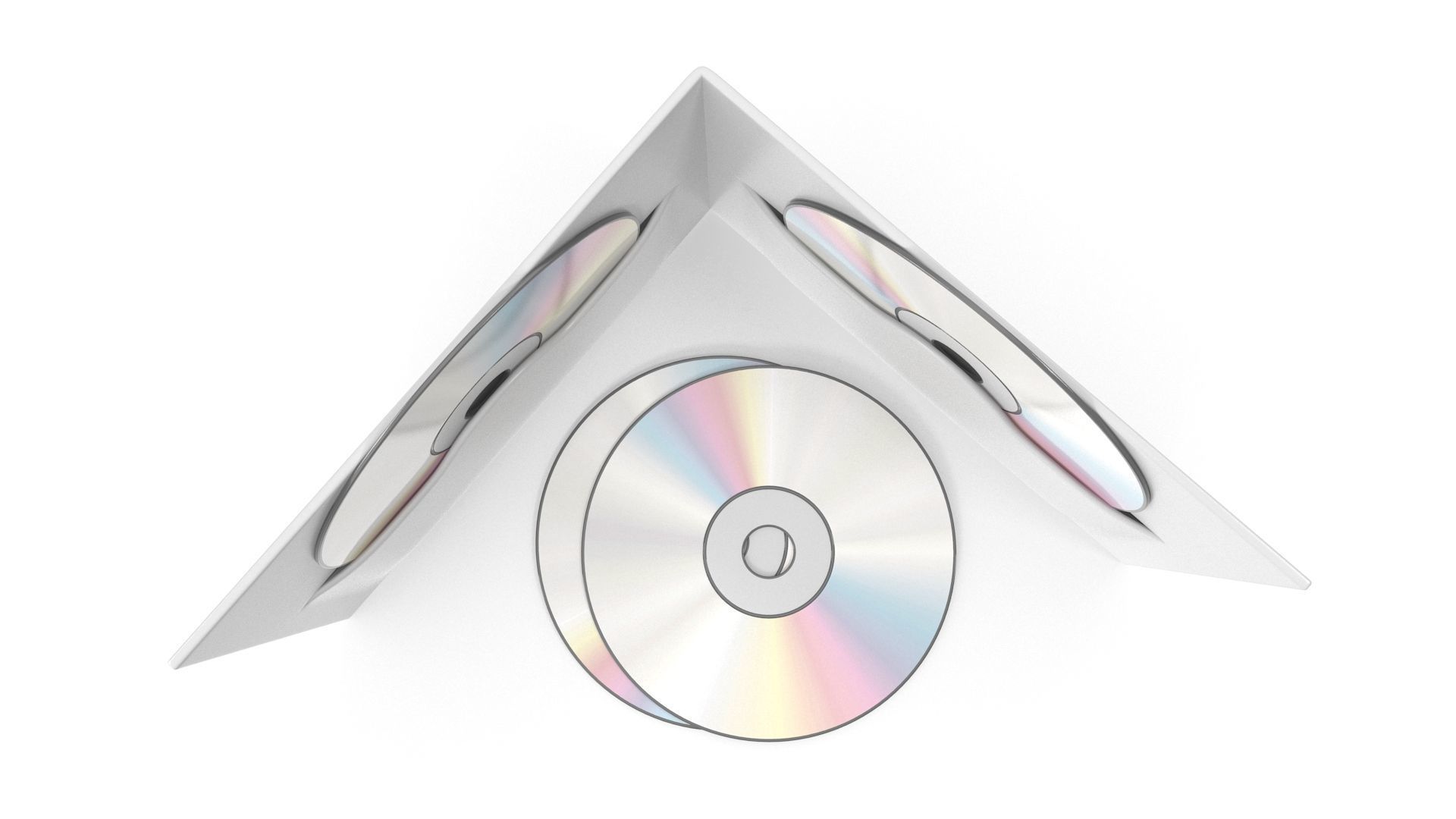CD and Paper Cover Low-poly 3D model_4