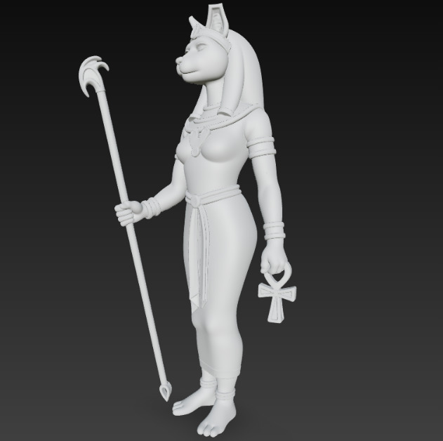 Bastet 3D print model_5