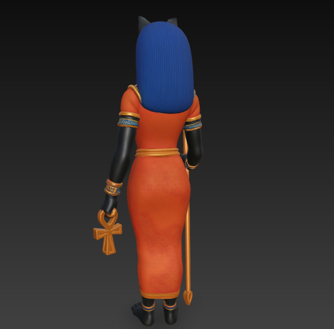 Bastet 3D print model_3