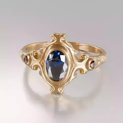 Midnight Sovereign Ring - 3D Free print ready Free 