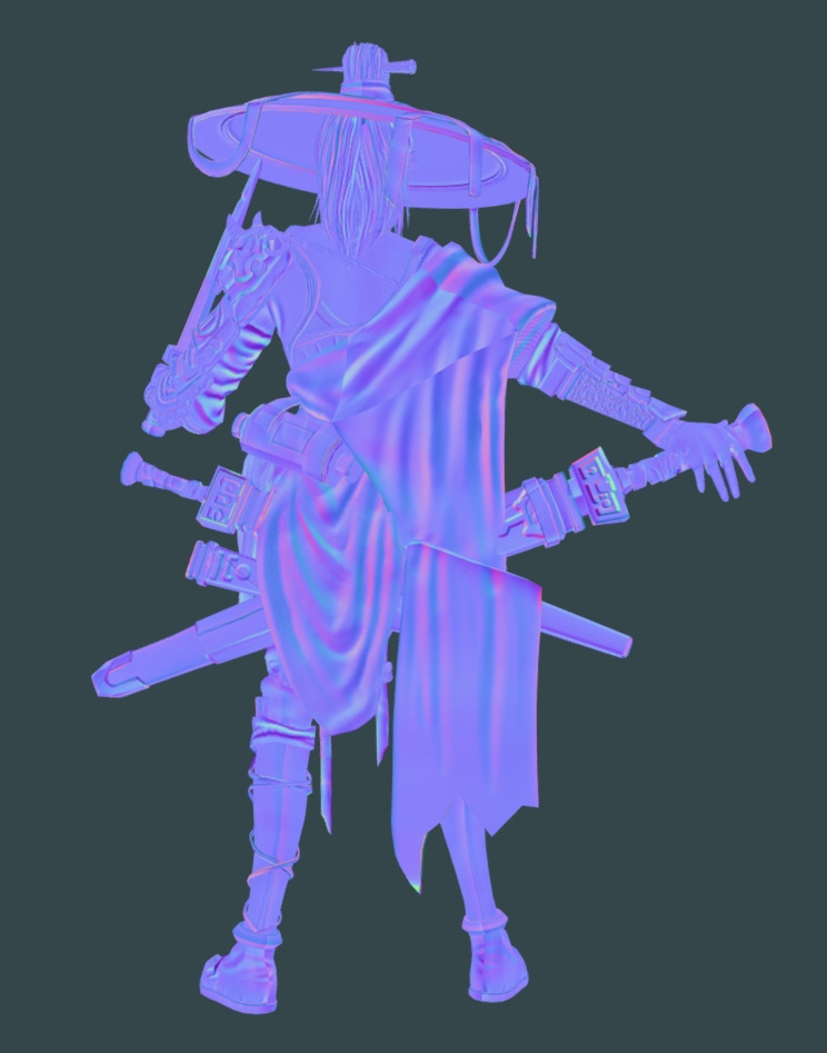 Female Assassin Low-poly 3D model_34