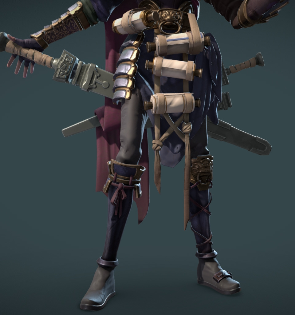 Female Assassin Low-poly 3D model_21