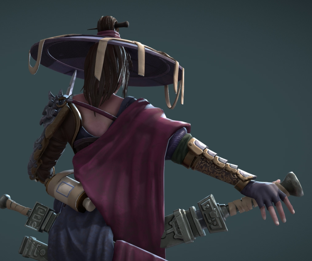 Female Assassin Low-poly 3D model_22