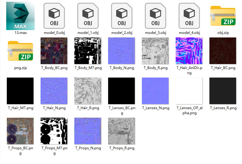 Female Assassin Low-poly 3D model_8