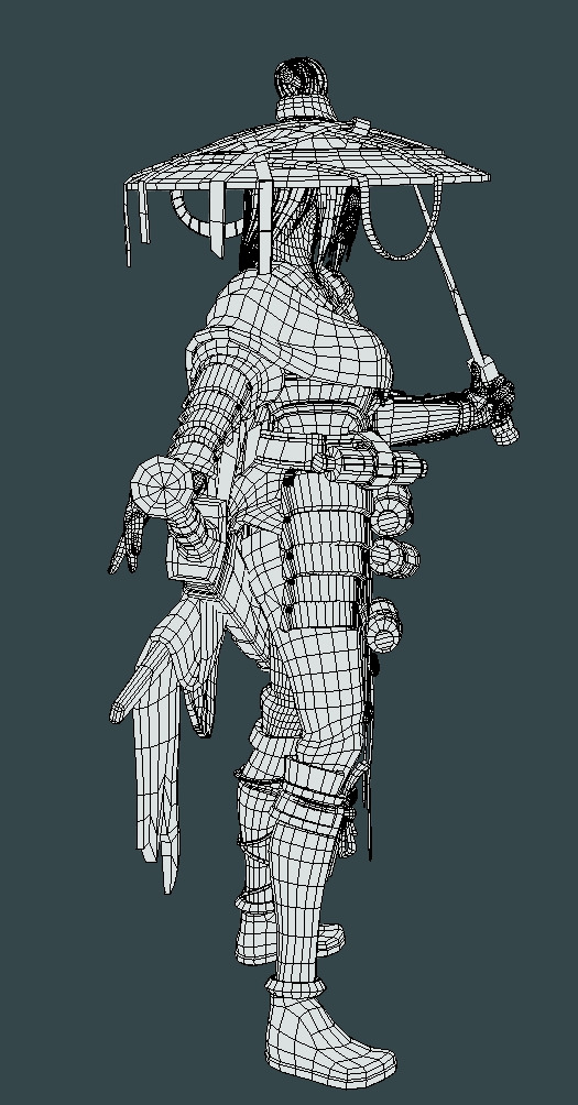 Female Assassin Low-poly 3D model_25