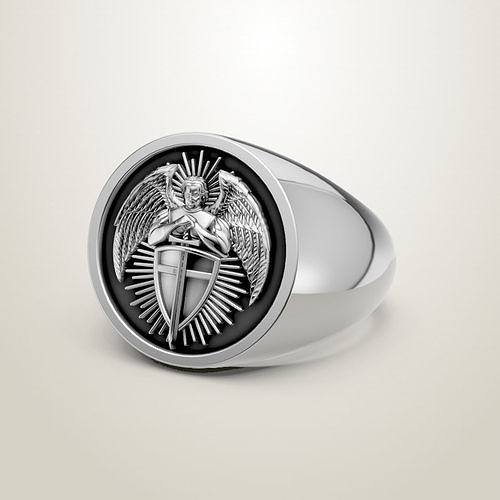 Saint Michael Ring for Men  3D print model