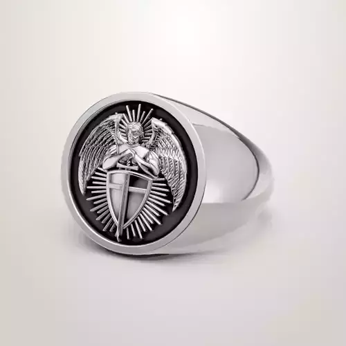 Saint Michael Ring for Men 