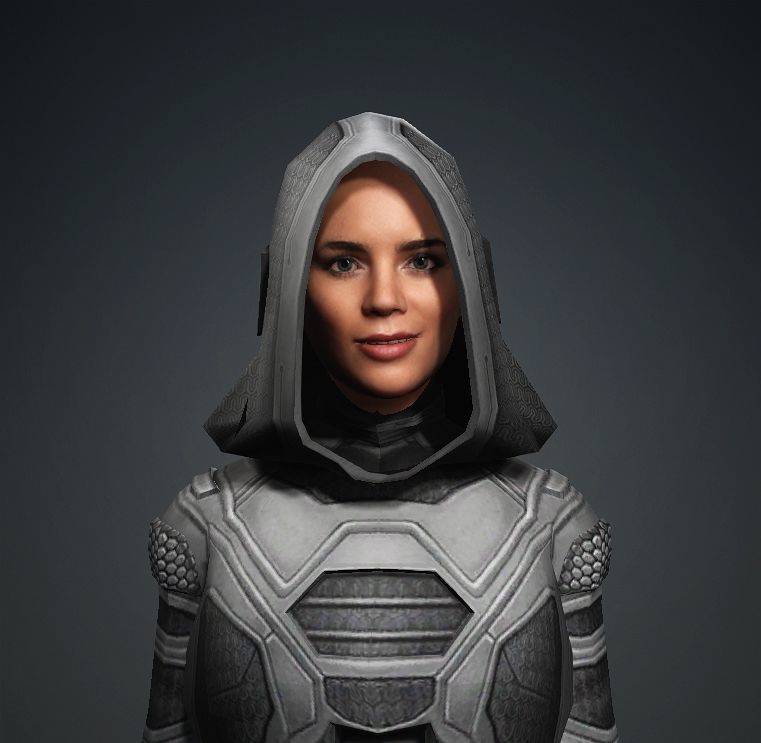 Female Superhero Character Ghost look from Thunderbolts 3D model_8
