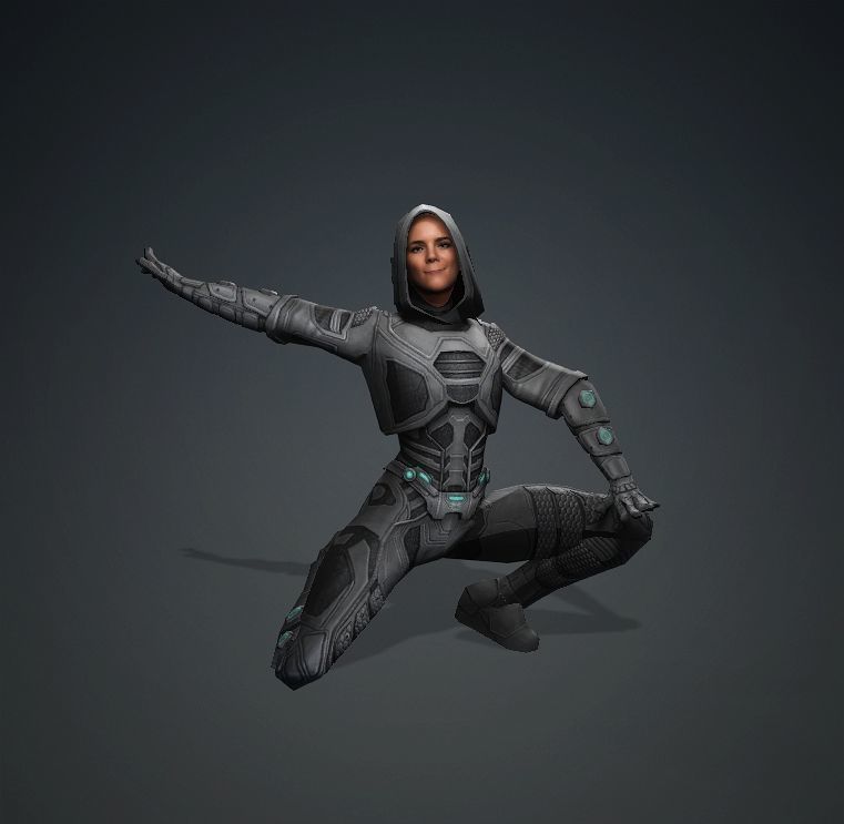 Female Superhero Character Ghost look from Thunderbolts 3D model_11