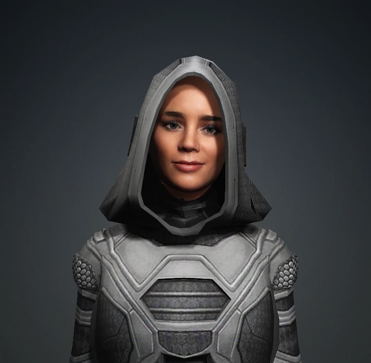 Female Superhero Character Ghost look from Thunderbolts 3D model_9