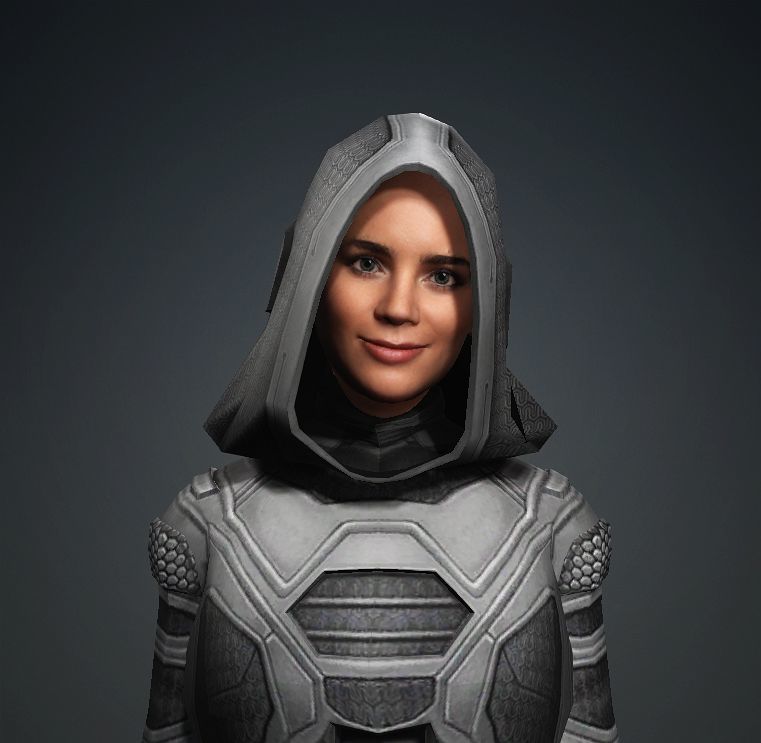 Female Superhero Character Ghost look from Thunderbolts 3D model_10