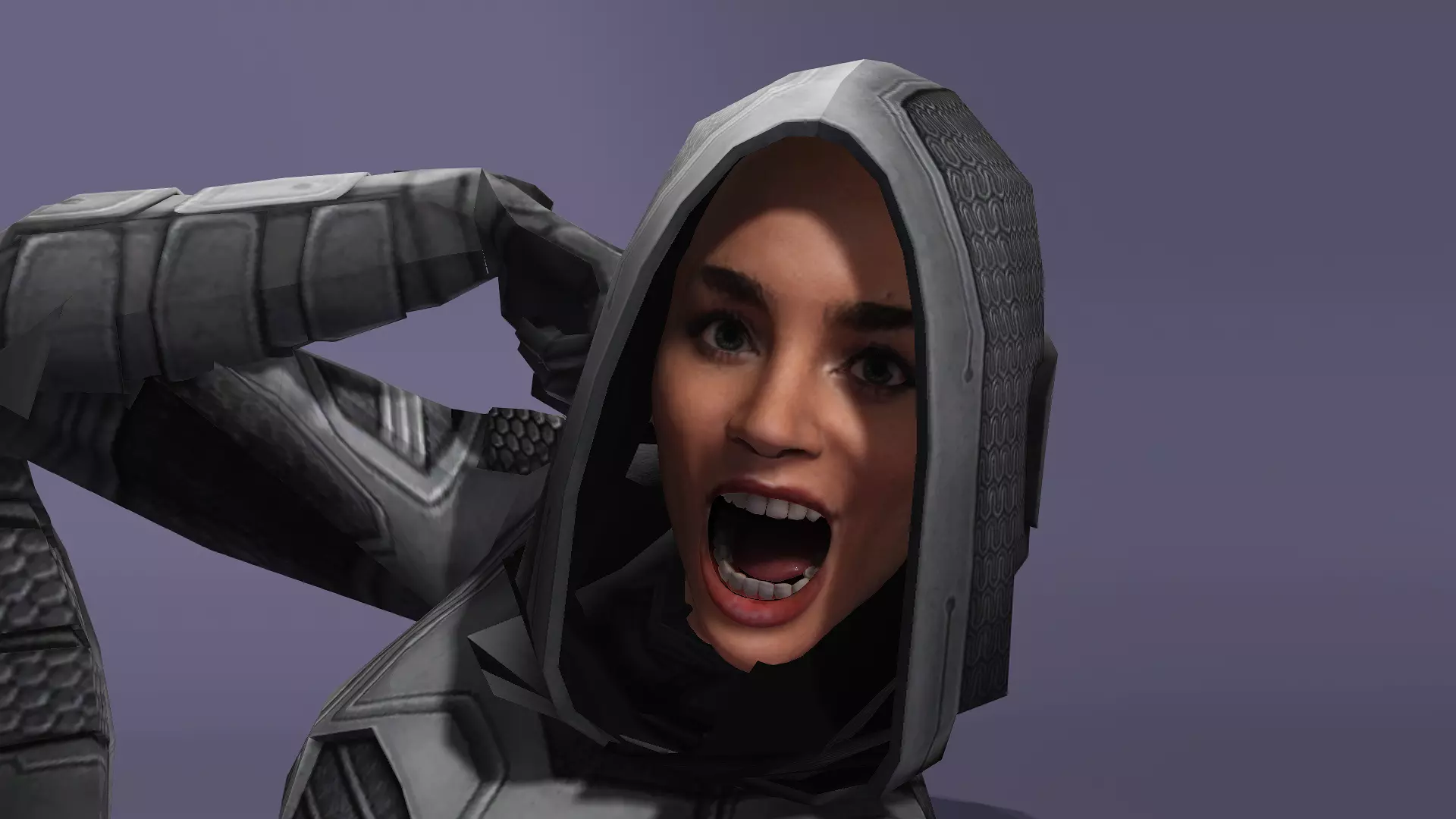 Female Superhero Character Ghost look from Thunderbolts 3D model_28