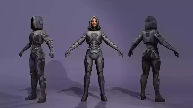 Female Superhero Character Ghost look from Thunderbolts