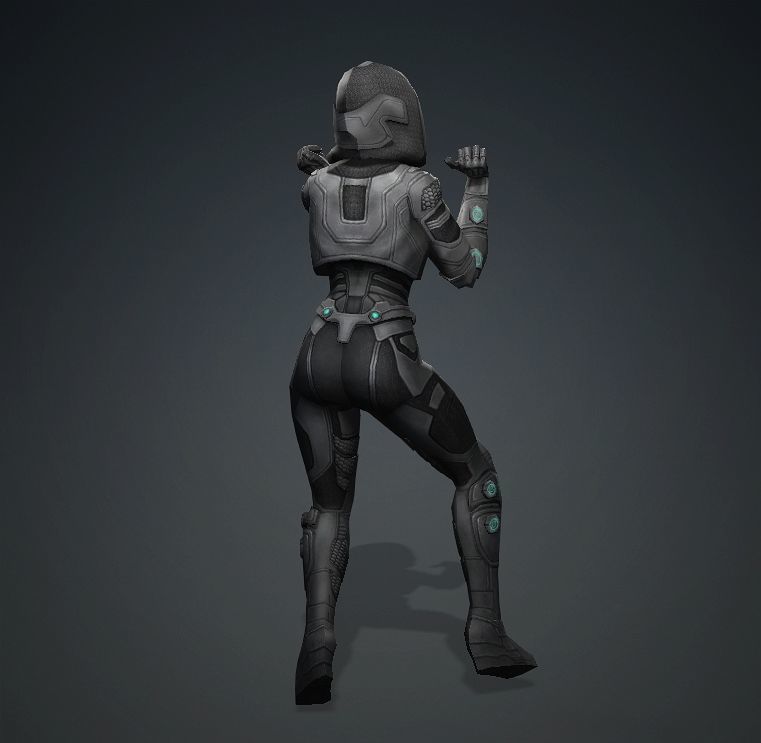 Female Superhero Character Ghost look from Thunderbolts 3D model_17