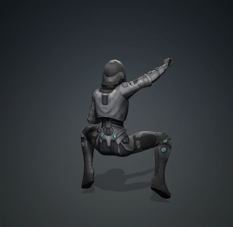 Female Superhero Character Ghost look from Thunderbolts 3D model_18