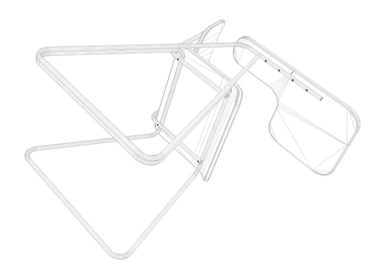 School Desk collection 3D model_24