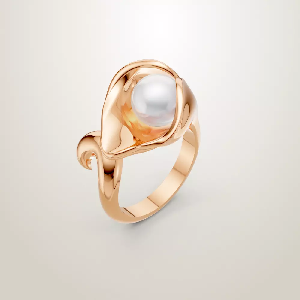 Pearl Lily Ring 3D print model_0