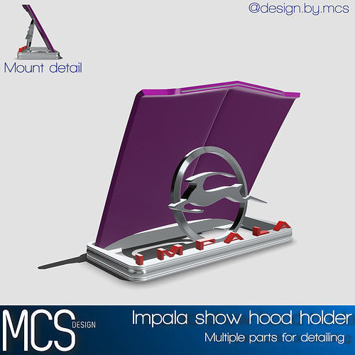 IMPALA Hood show stand 3D print model