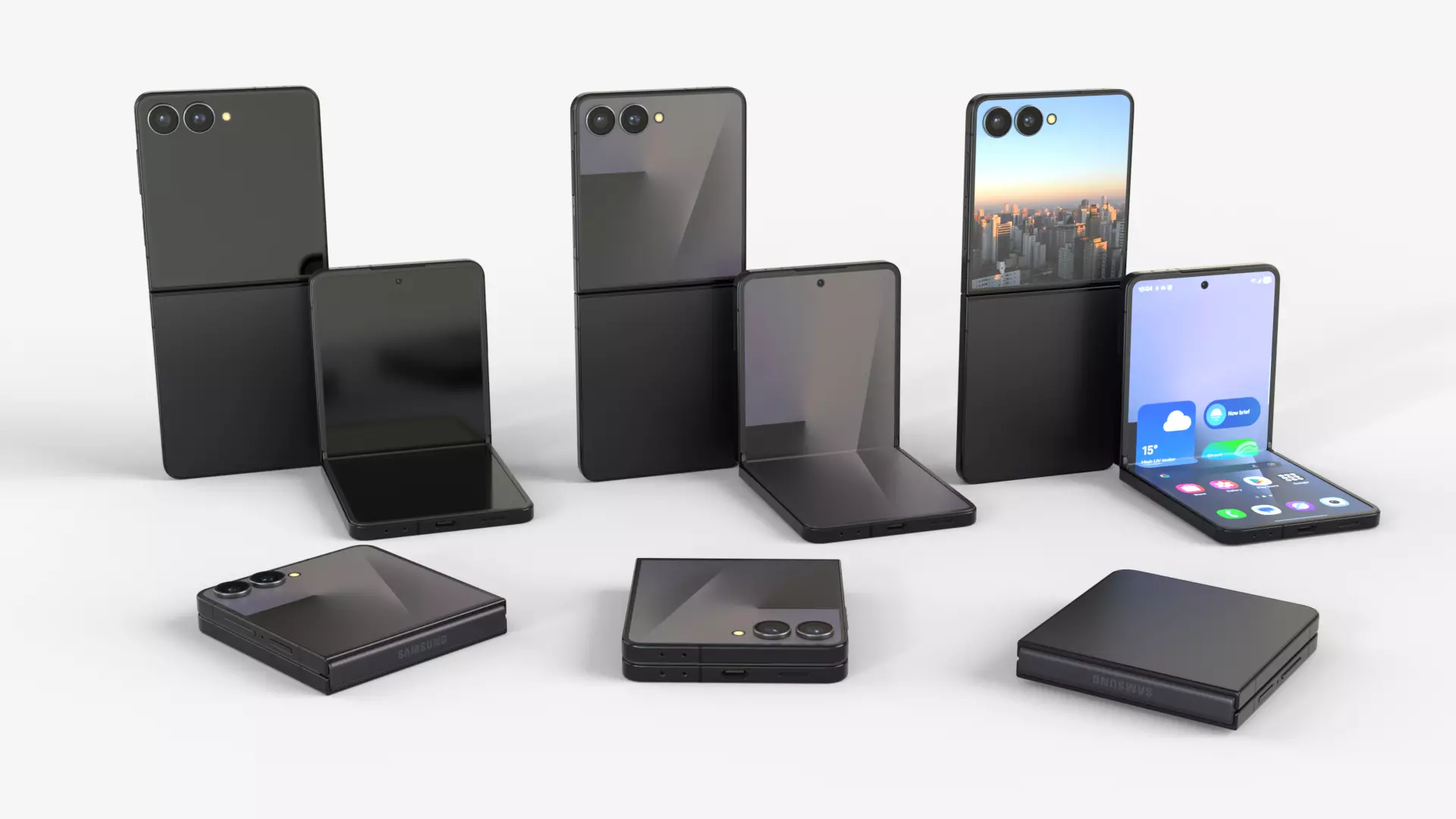 Samsung Galaxy Z Flip 7 Jetblack 3D model_0