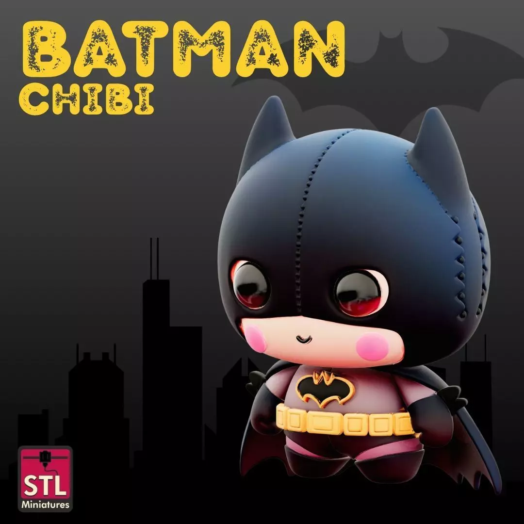 BatPaws STL File Chibi Animal as Batman Comic 3D print model