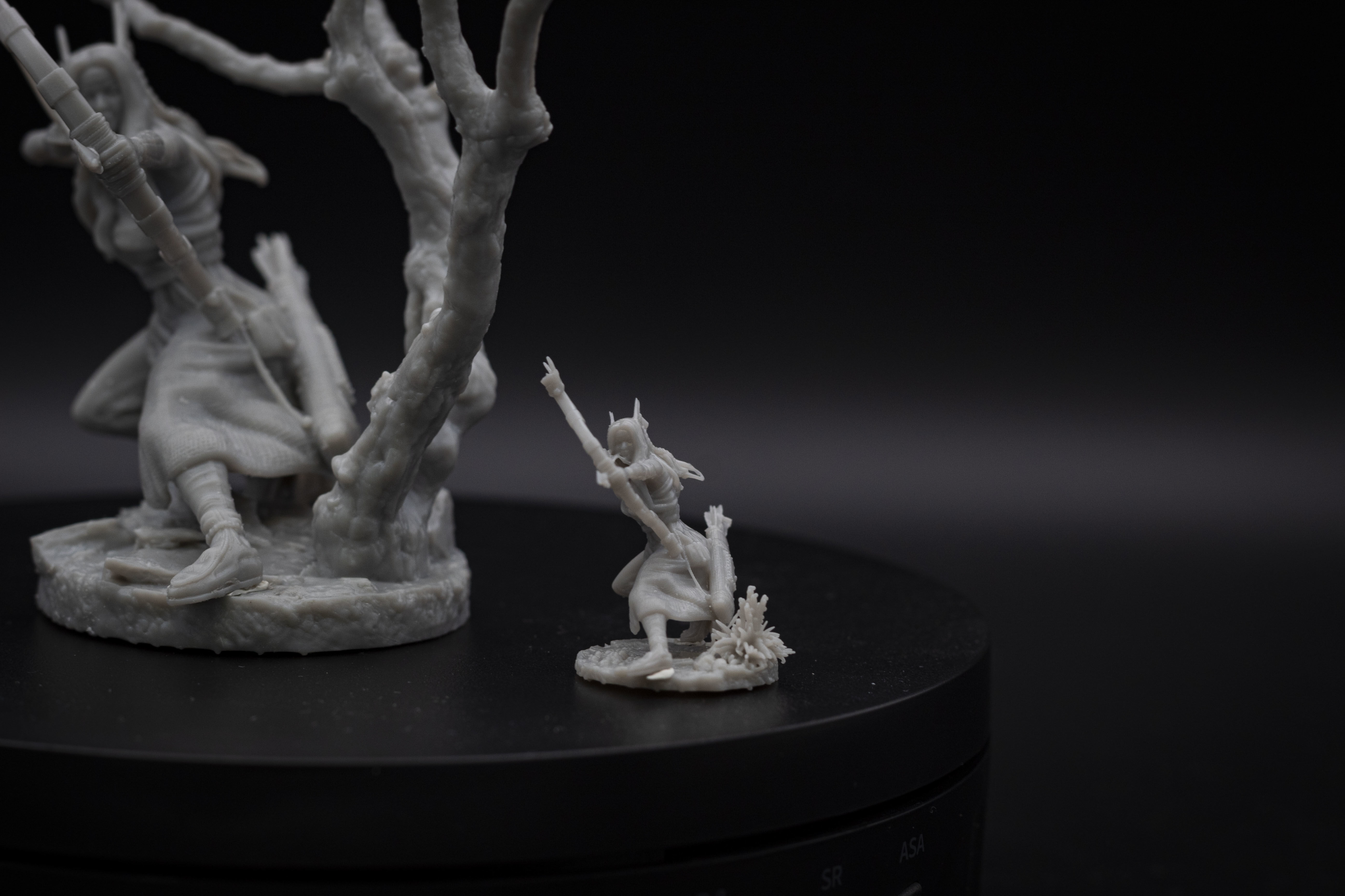 Aiyana Haseya STL Miniature Hunting Pose 32mm Scale 3D print model_9