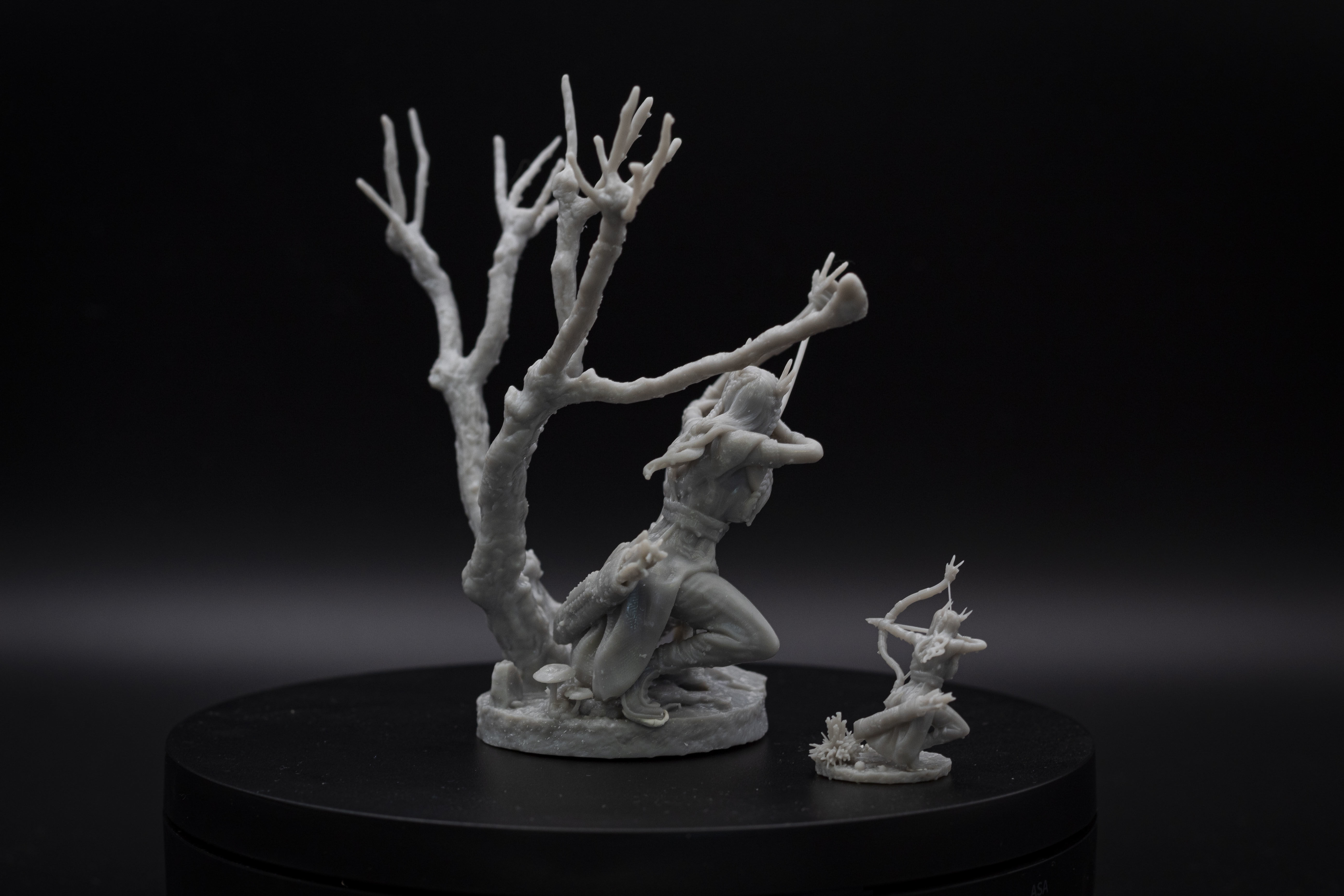 Aiyana Haseya STL Miniature Hunting Pose 32mm Scale 3D print model_6