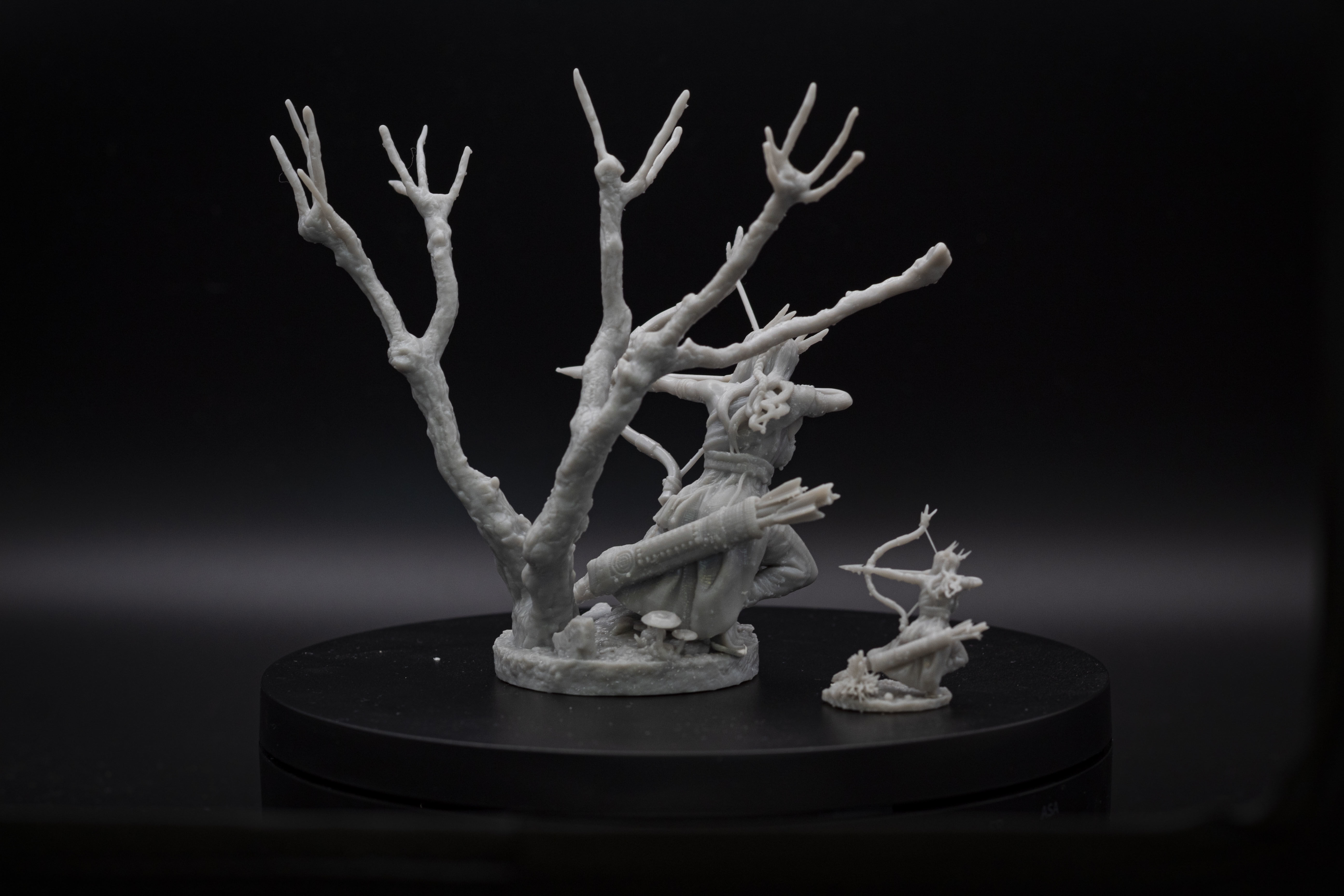 Aiyana Haseya STL Miniature Hunting Pose 32mm Scale 3D print model_10