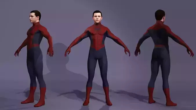 Realistic Spider-Man No Way Home Marvel Tom Holland 3D model