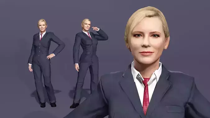 Realistic Woman Cate Blanchett from Squid Game Season 3