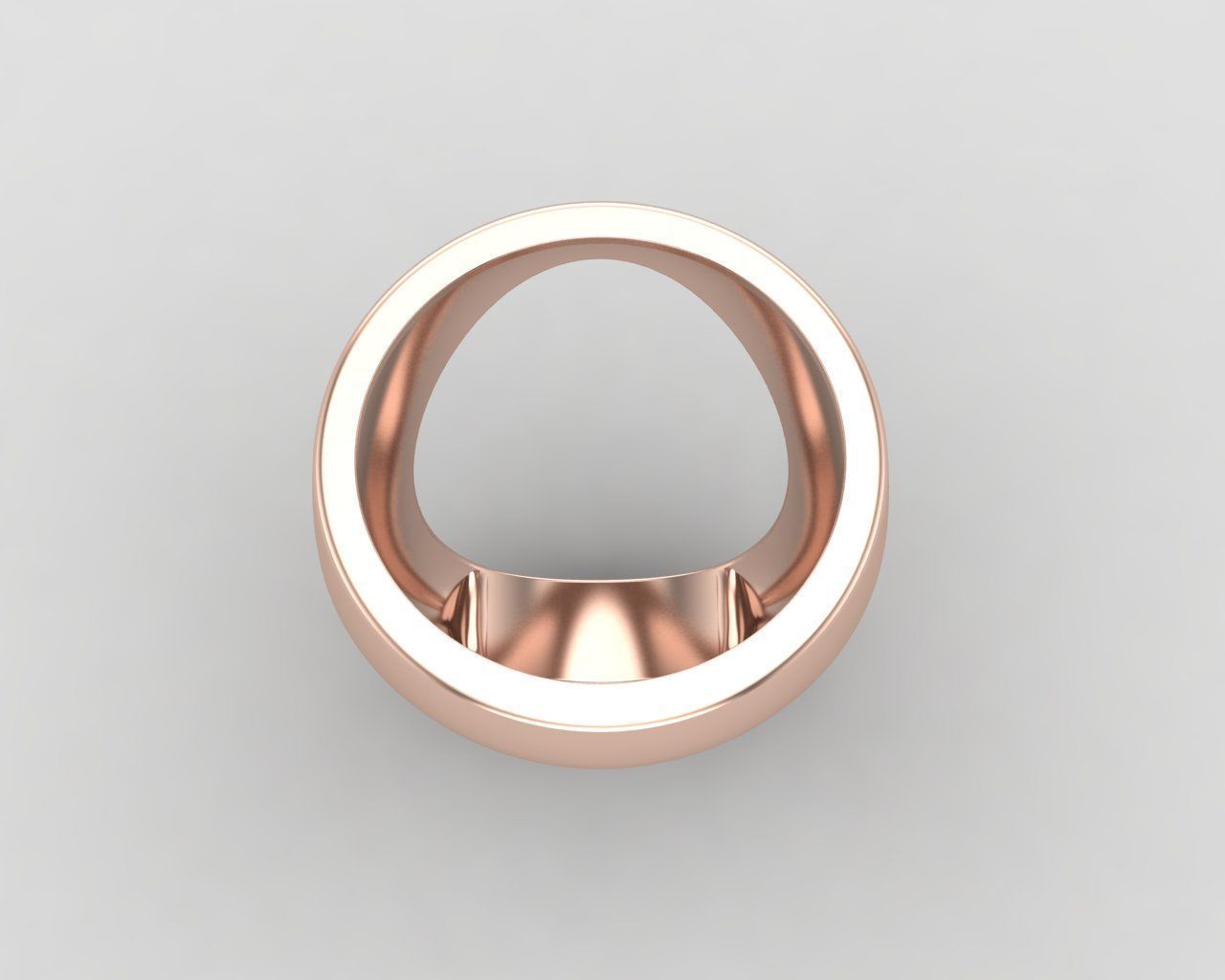 Round gemstone Ring Base 20MM top in All sizes 185-MWC 3D print model_6