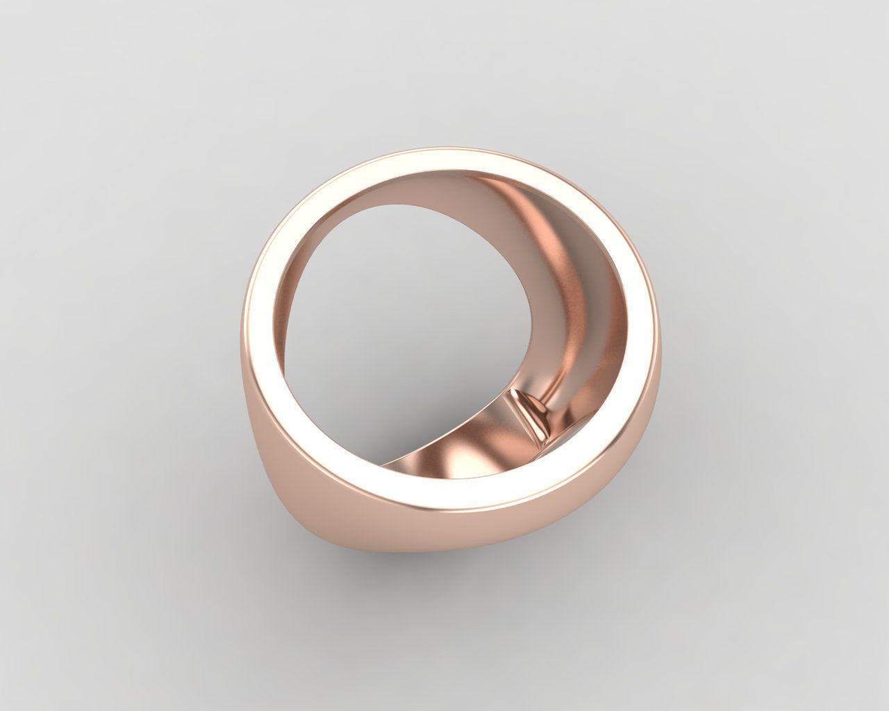 Round gemstone Ring Base 20MM top in All sizes 185-MWC 3D print model_5