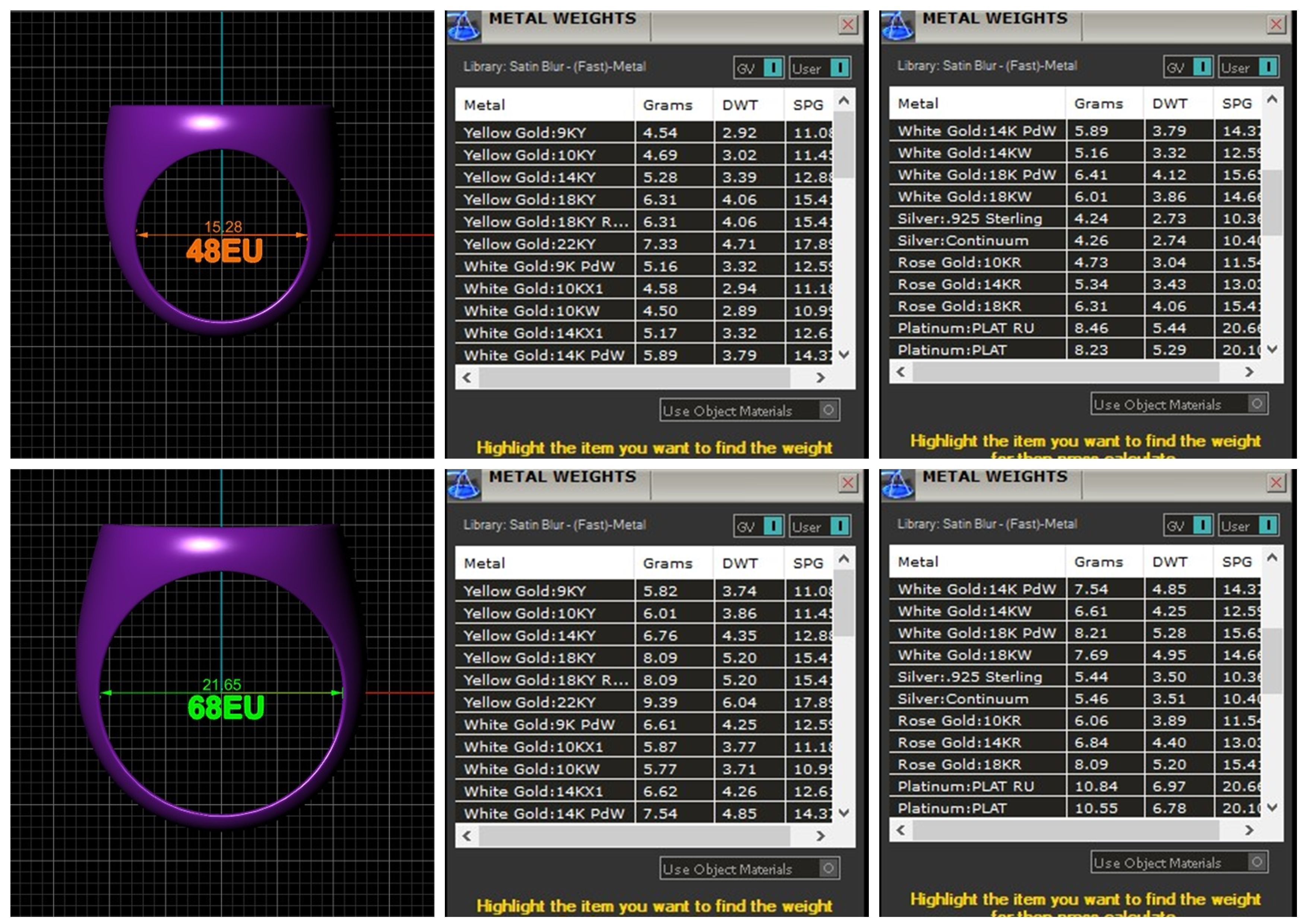 Round gemstone Ring Base 20MM top in All sizes 185-MWC 3D print model_12