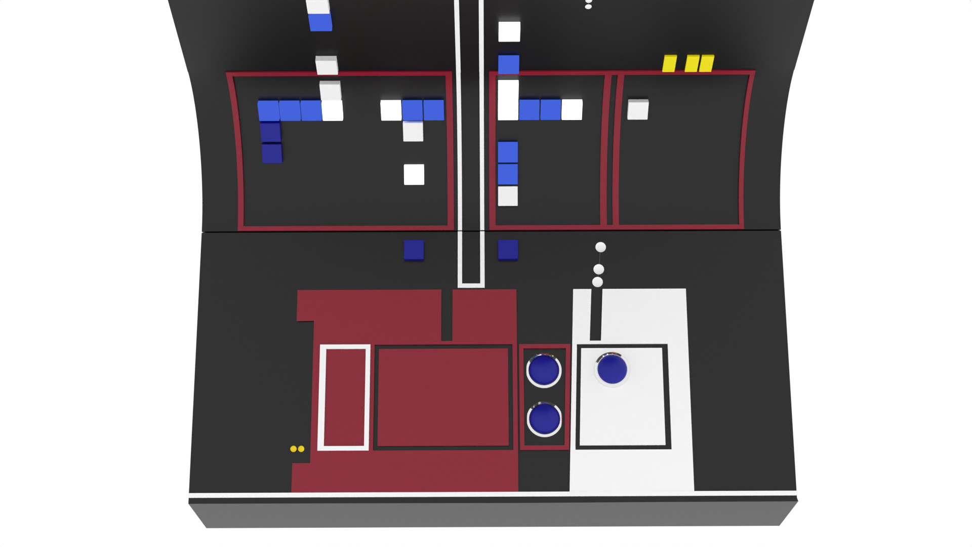 Set 3c - Control Panels Wall straight 1-6 scale Hottoys 3D print model_50