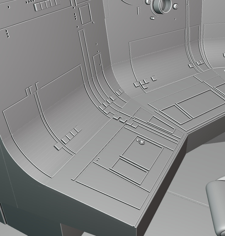 Set 3c - Control Panels Wall straight 1-6 scale Hottoys 3D print model_11