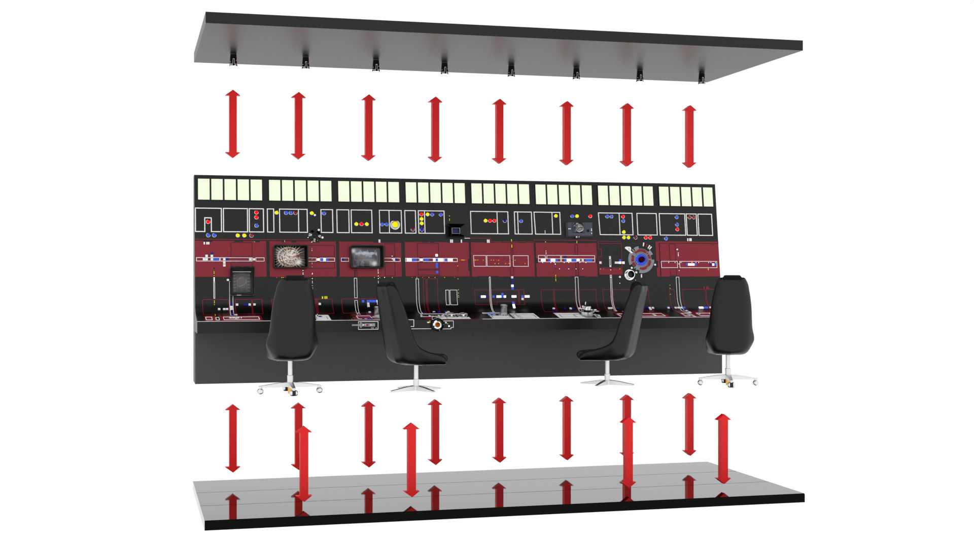 Set 3c - Control Panels Wall straight 1-6 scale Hottoys 3D print model_49