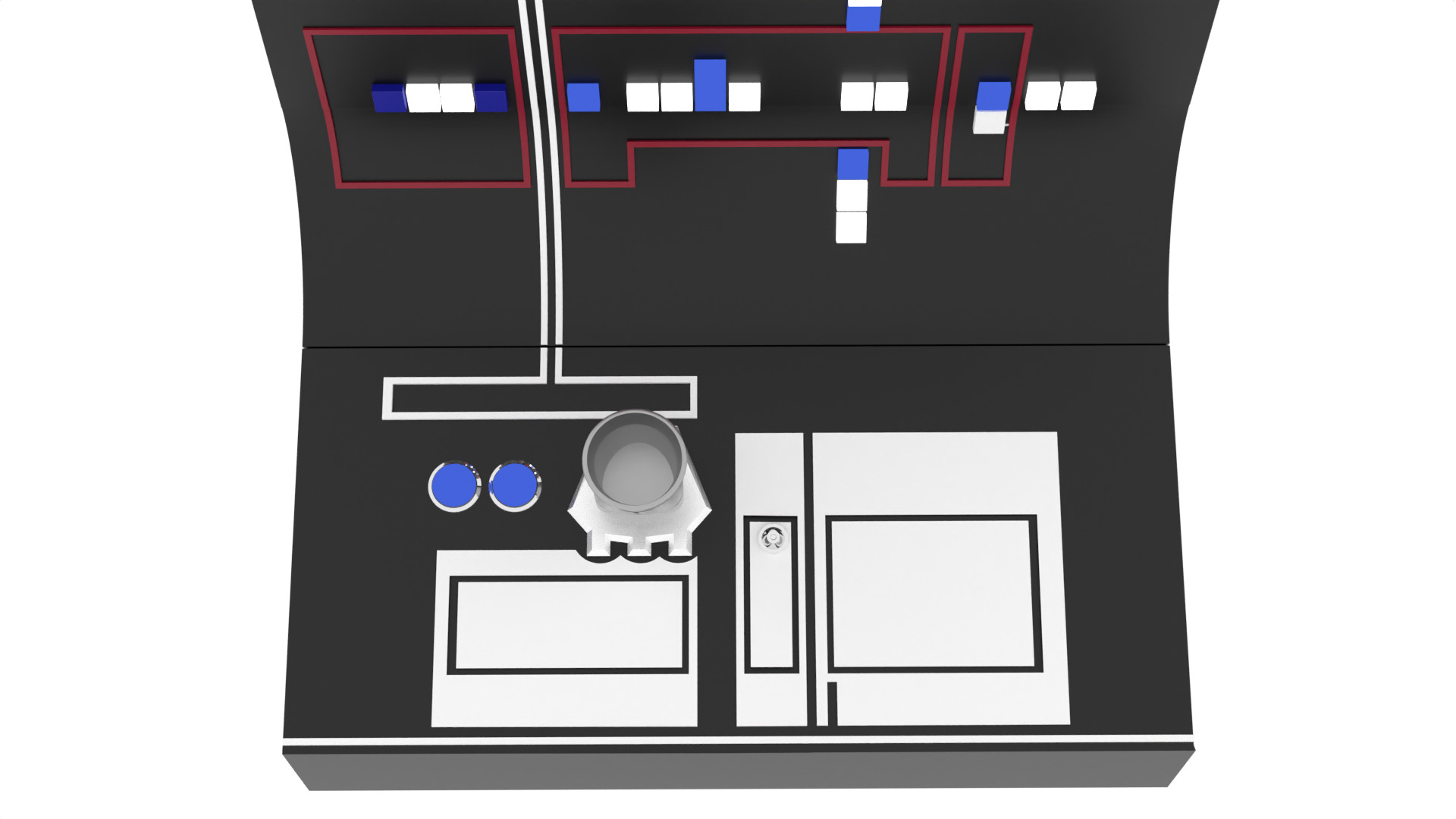 Set 3c - Control Panels Wall straight 1-6 scale Hottoys 3D print model_56