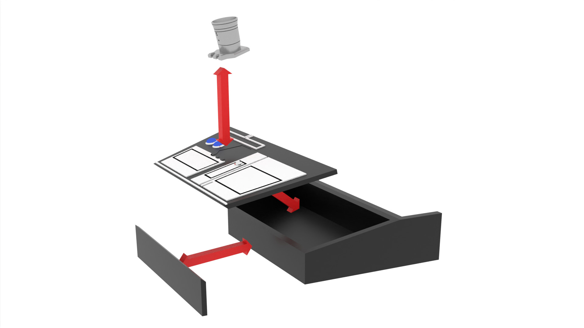 Set 3c - Control Panels Wall straight 1-6 scale Hottoys 3D print model_27