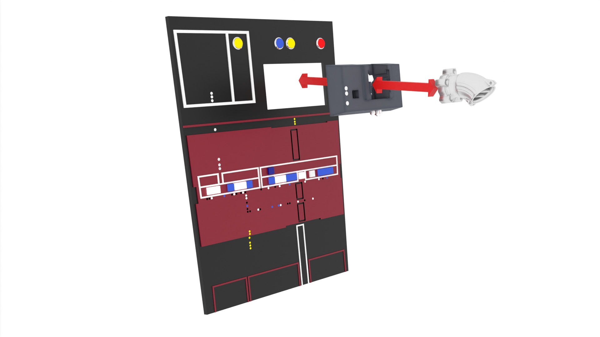 Set 3c - Control Panels Wall straight 1-6 scale Hottoys 3D print model_15