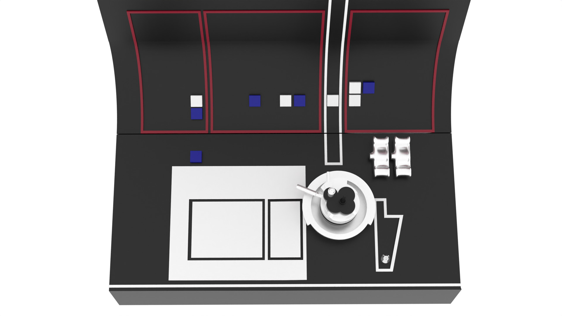 Set 3c - Control Panels Wall straight 1-6 scale Hottoys 3D print model_57