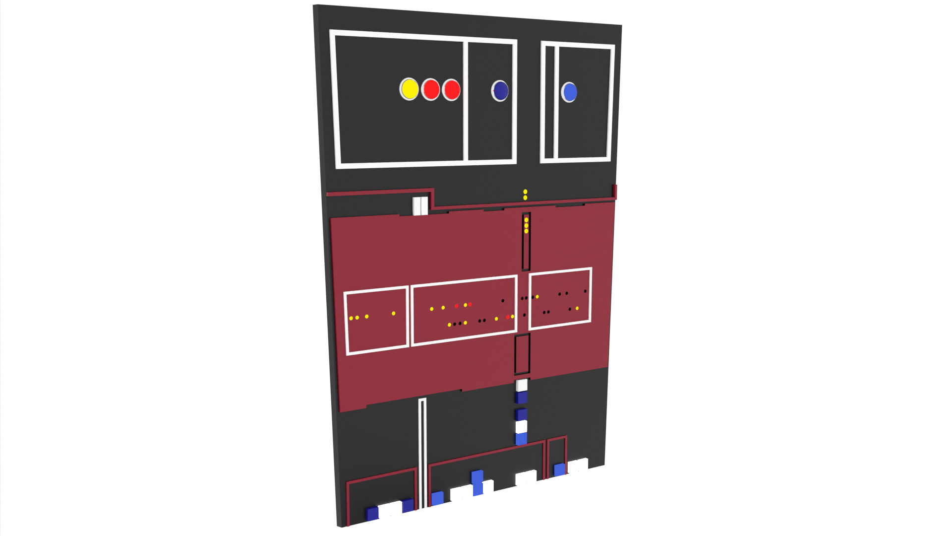 Set 3c - Control Panels Wall straight 1-6 scale Hottoys 3D print model_44