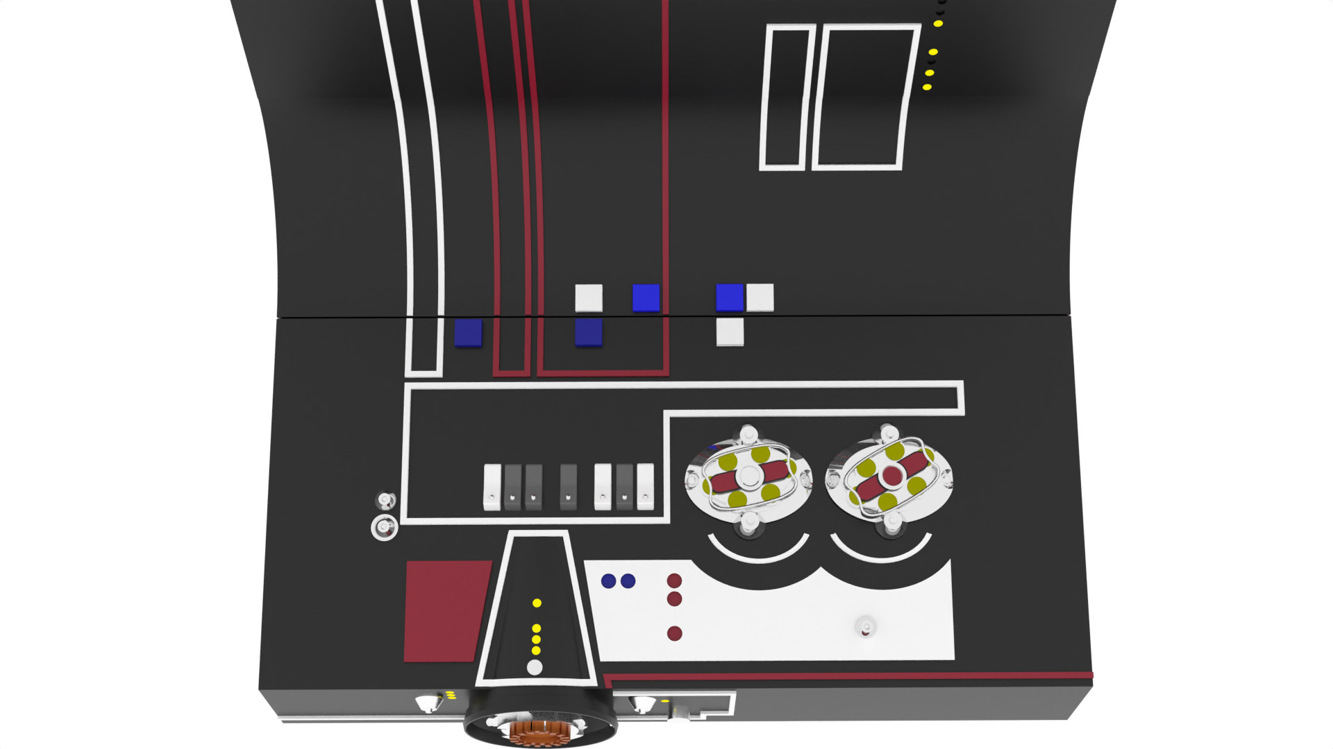 Set 3c - Control Panels Wall straight 1-6 scale Hottoys 3D print model_54