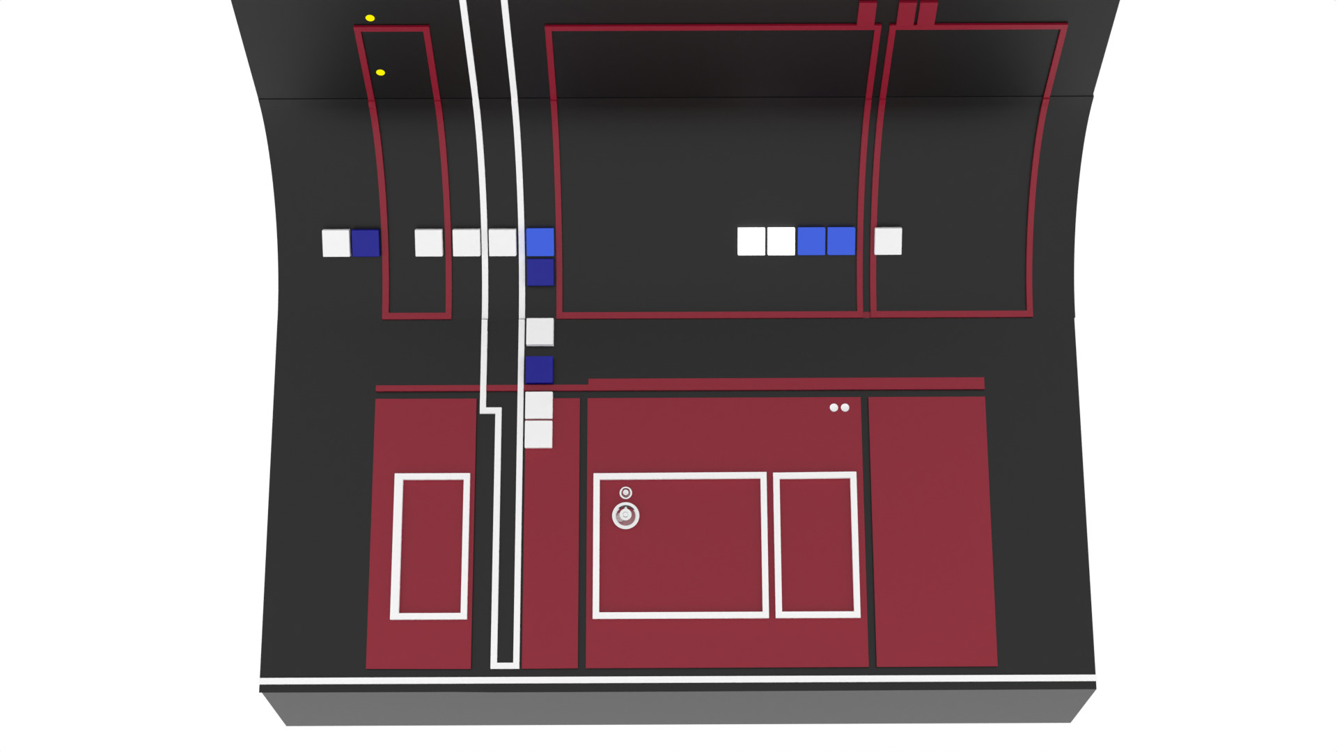 Set 3c - Control Panels Wall straight 1-6 scale Hottoys 3D print model_51