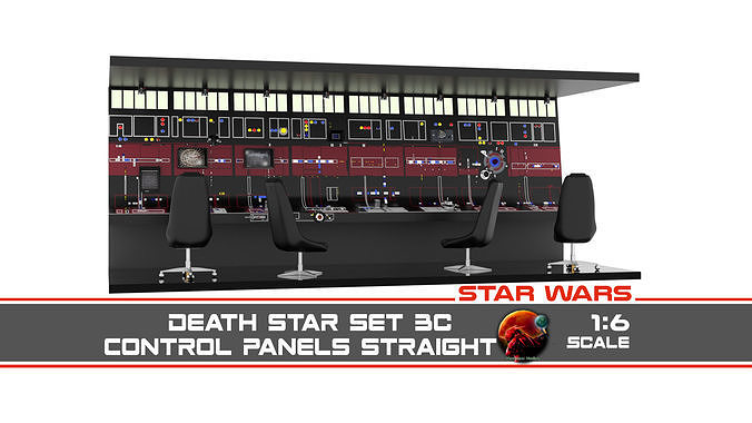 Set 3c - Control Panels Wall straight 1-6 scale Hottoys  3D print model