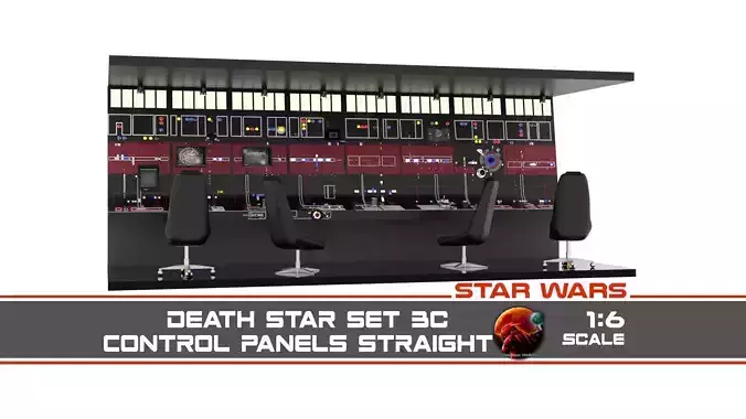 Set 3c - Control Panels Wall straight 1-6 scale Hottoys  3D print model