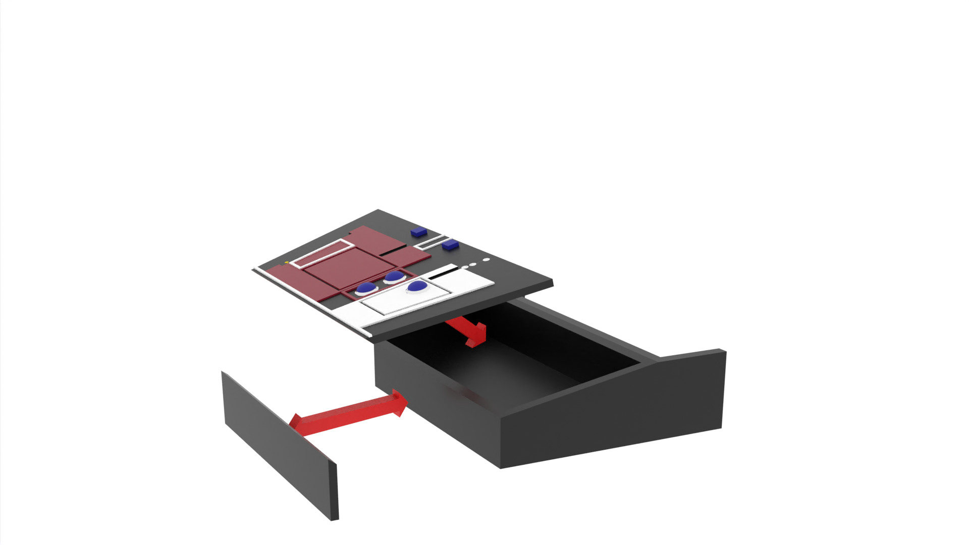 Set 3c - Control Panels Wall straight 1-12 scale Blackseries 3D print model_13